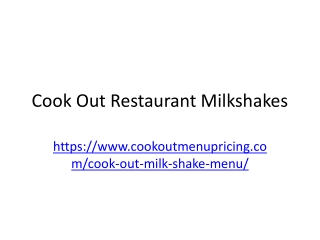 Cookout Milkshake
