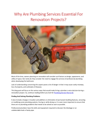 Plumbing service peoria az