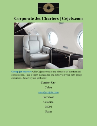 Corporate Jet Charters  Cejets.com