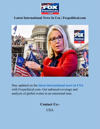 Latest International News In Usa Foxpolitical.com