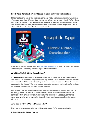 tiktokvideodownloader