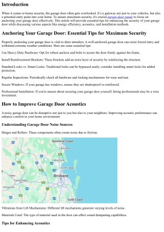 Anchoring Your Garage Door: Essential Tips for Maximum Security