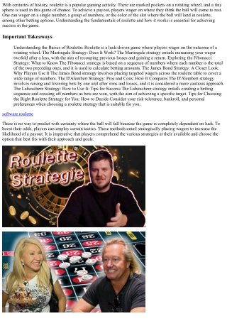 Top Roulette Strategies for Winning