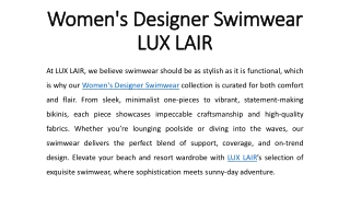 Women's Designer Swimwear - LUX LAIR
