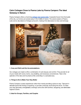 Calm Cottages Close to Pawna Lake by Pawna Campers The Ideal Getaway in Nature