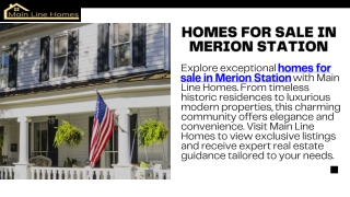 Homes for Sale in Merion Station  Main Line Homes