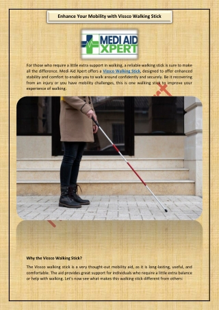 Enhance Your Mobility with Vissco Walking Stick
