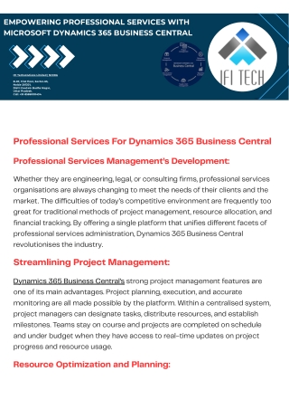 Empowering Professional Services with Microsoft Dynamics