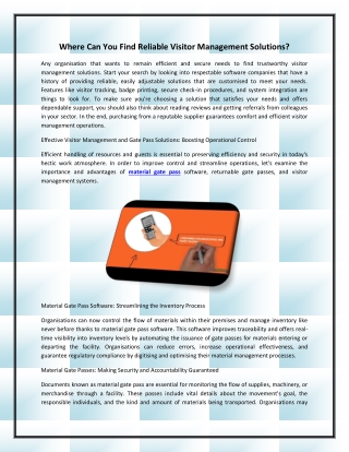 Where Can You Find Reliable Visitor Management Solutions?