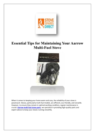 Dik Geurts Spare Parts Online in UK  - Shop at Stove Spares Direct