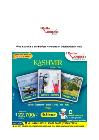 Why Kashmir is the Perfect Honeymoon Destination in India