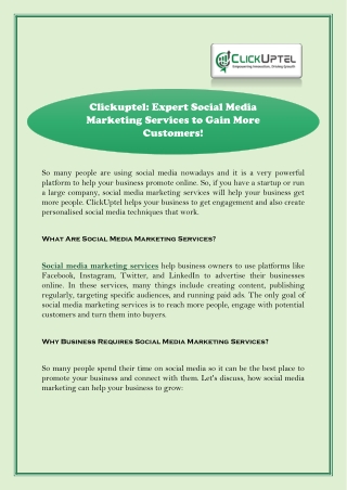 Social Media Marketing Services