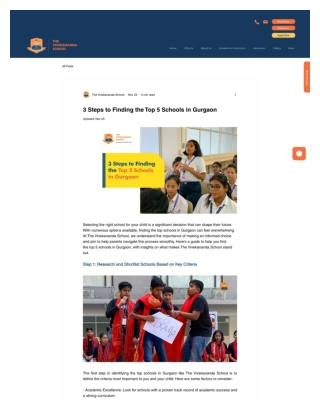 3 Steps to Finding the Top 5 Schools in Gurgaon