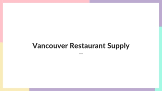 Restaurant Refrigeration Canada