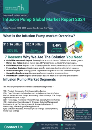 Infusion Pump Market Report 2024 - Infusion Pump Market Growth and Forecast