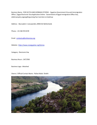 FOR DUTCH AND GERMAN CITIZENS -  Egyption Government Visa and Immmigration Offi