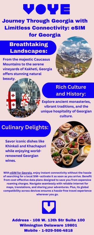 Stay Connected Anywhere with eSIM for Georgia by Voye Global