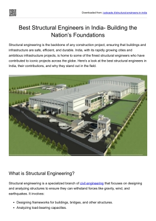 Best Structural Engineers in India- Building the Nation’s Foundations