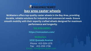 bay area caster wheels