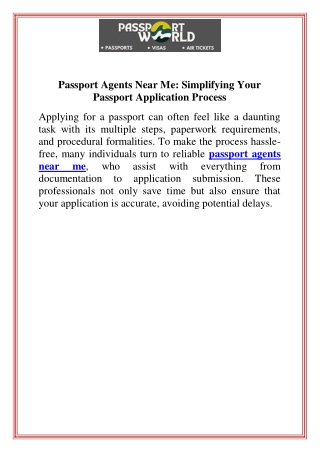 passport agent near me  call us-9011000053