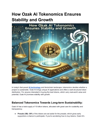 How Ozak AI Tokenomics Ensures Stability and Growth