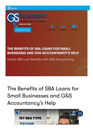 Navigating SBA Loans: How G&S Accountancy Supports Small Businesses