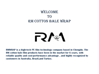Durable RM Cotton Bale Wrap for Secure and Long-Lasting Protection