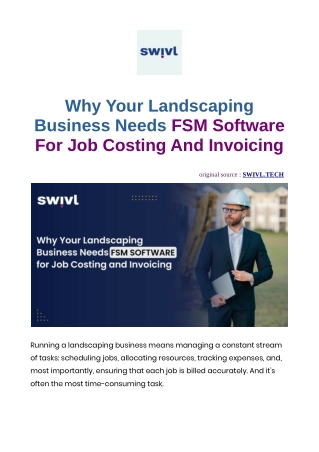 Why Your Landscaping Business Needs FSM Software For Job Costing And Invoicing