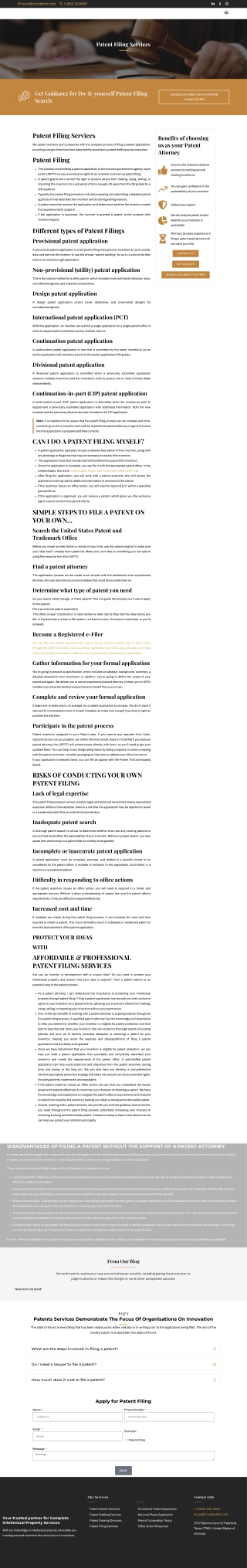 Patent Filing Services in Los Angeles