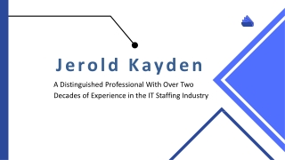 Jerold Kayden - An Optimistic Business Expert - Boston, MA