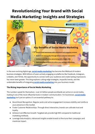 Revolutionizing Your Brand with Social Media Marketing_ Insights and Strategies