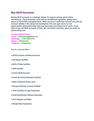 Buy Skrill Accounts