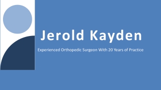 Jerold Kayden - A Resourceful Professional From Boston, MA