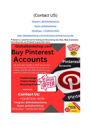 Buy Pinterest Accounts