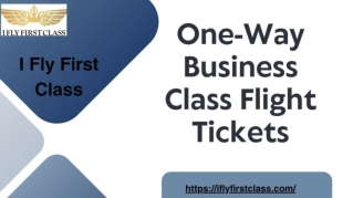 One-Way Business Class Flight Tickets