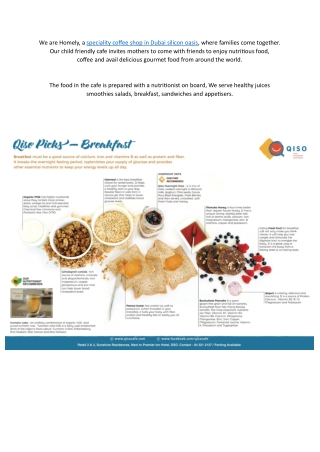 Qisocafe - Organic Food and Kids Friendly Specialty Coffee Shop in Dubai Silicon Oasis