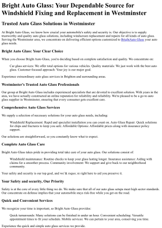 Bright Auto Glass