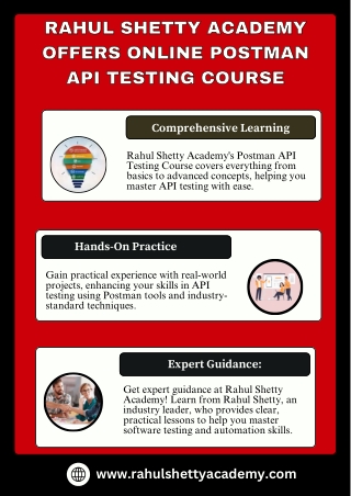 Rahul Shaetty Academy offers Online Postman API Testing Course