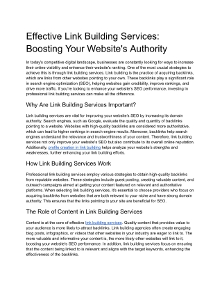 Link Building Services