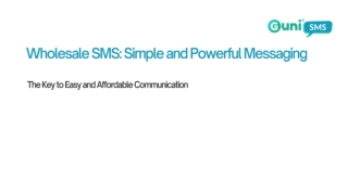 Wholesale SMS -  GuniSMS