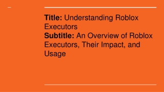 Understanding Roblox executors