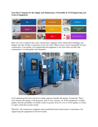 Your Best Company for the Supply and Maintenance of Scientific