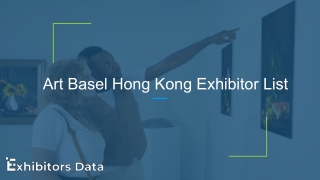 Art Basel Hong Kong Exhibitor List