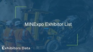 MINExpo Exhibitor List