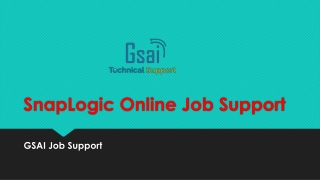 SnapLogic Online Job Support | Technical job support from India