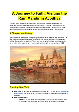 A Journey to Faith_ Visiting the Ram Mandir in Ayodhya