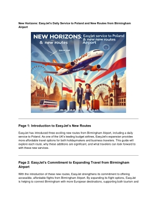 New Horizons_ EasyJet’s Daily Service to Poland and New Routes from Birmingham Airport