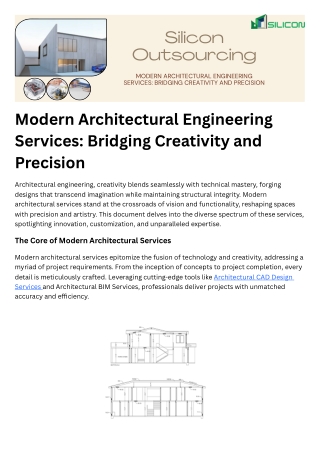 Modern Architectural Services Bridging Creativity and Precision