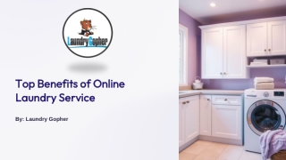 Top Benefits of Online Laundry Service