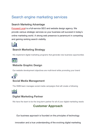 Search engine marketing services
